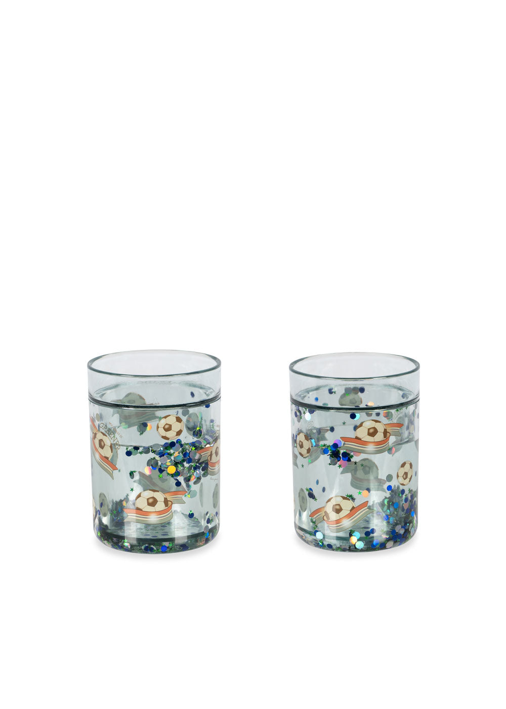 Konges Sløjd Glitzerbecher für Kinder im 2er-Pack – Off White/Kick It
