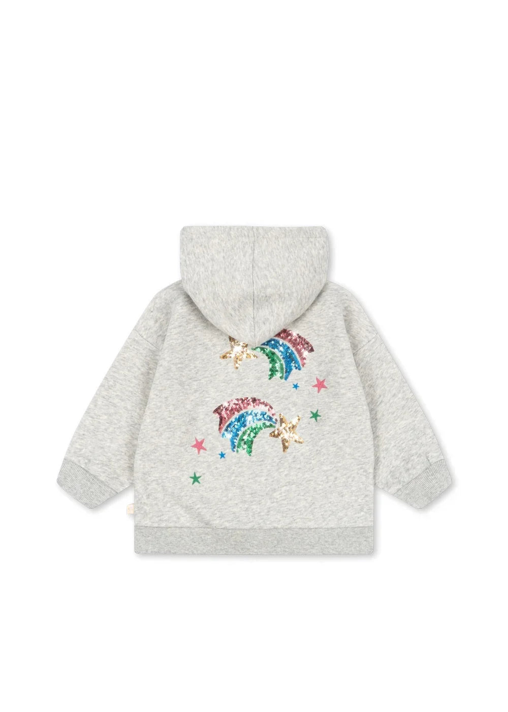 Konges Sløjd Lou Pailletten-Sweatjacke Grey Melange – weitere Ansicht