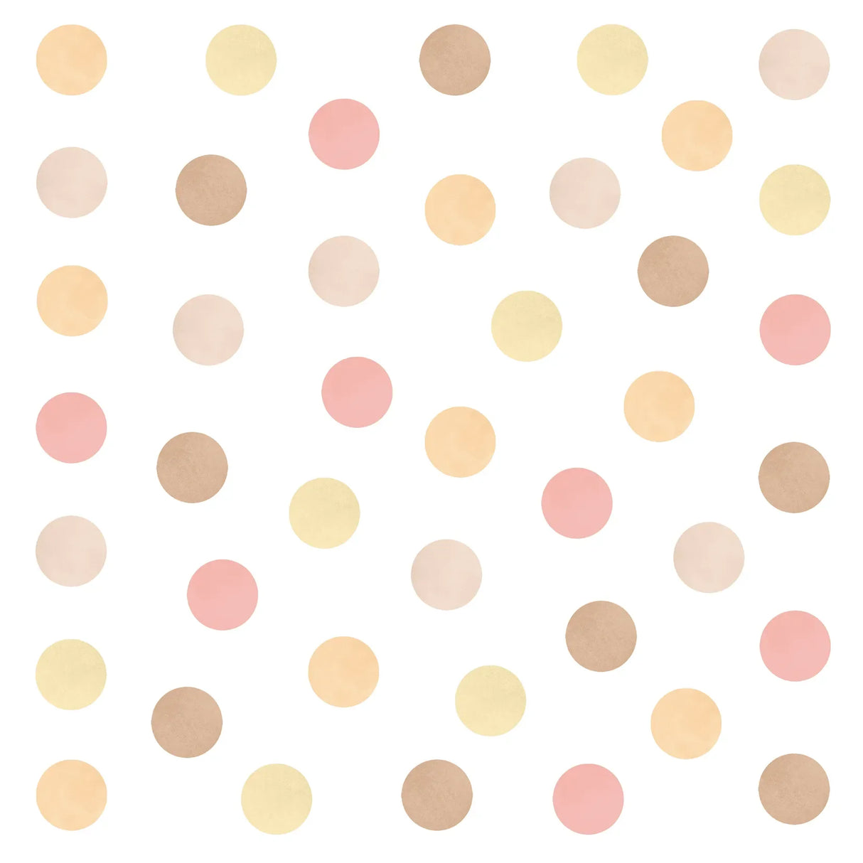 Wandtattoo Kinderzimmer - Punkte Pink / Braun 50 Stk