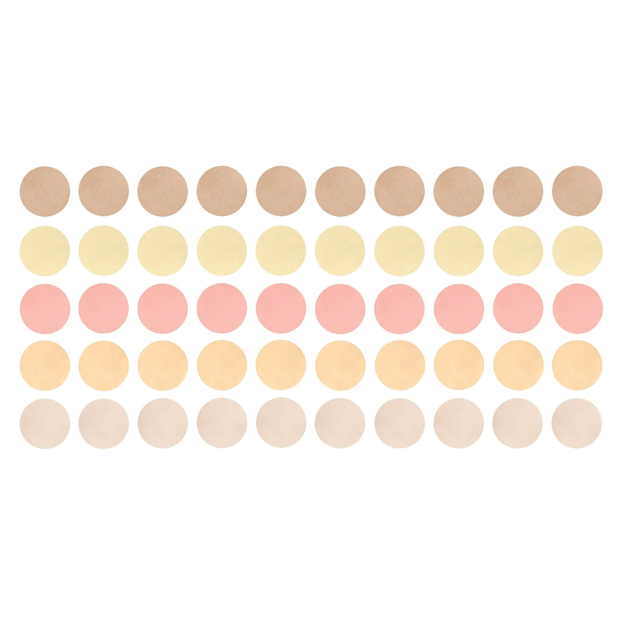 Wandtattoo Kinderzimmer - Punkte Pink / Braun 50 Stk