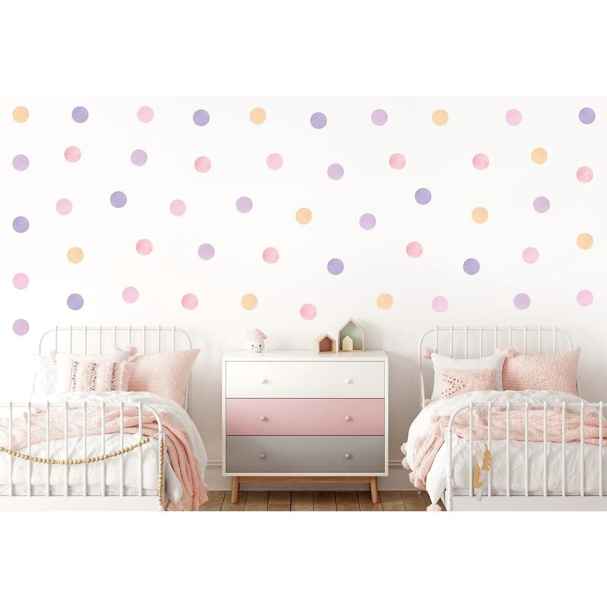 Wandtattoo Kinderzimmer - Punkte Lila