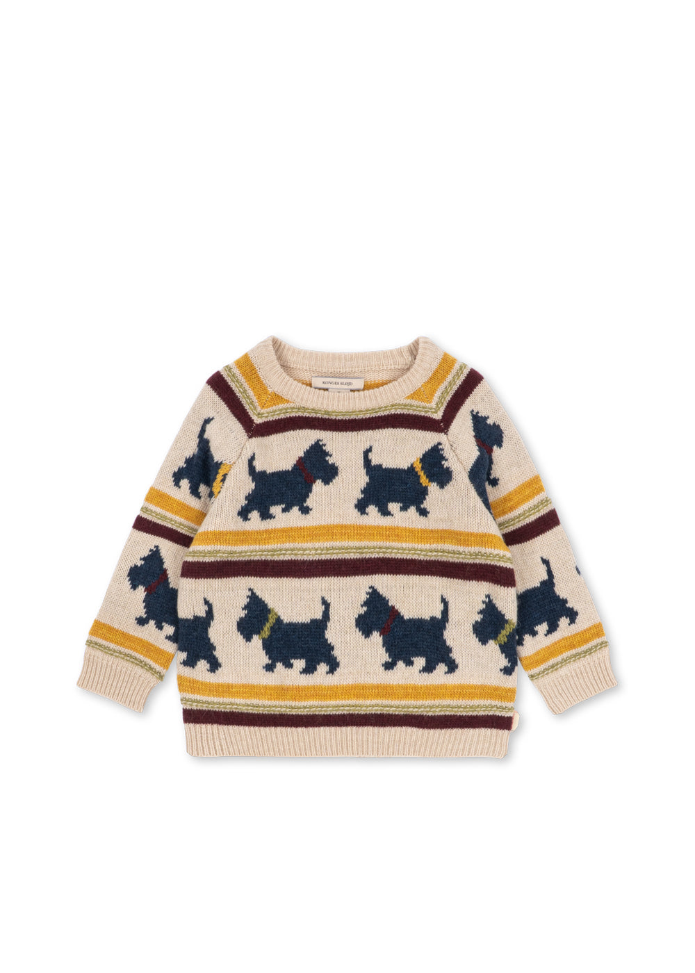 Konges Sløjd Belou Strickpullover für Kinder „Piccolo Scottie“ – Vorderansicht