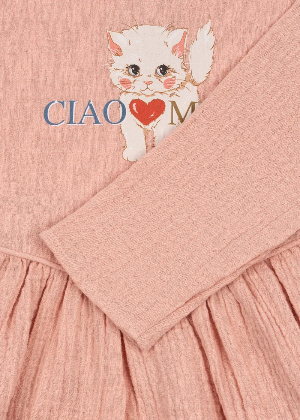 Konges Sløjd Coco Miao Kleid Evening Sand – Musselinstoff und Knöpfe