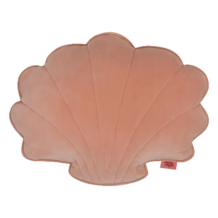 Moi Mili Muschelkissen aus Samt Aprikose - Nook d Mel