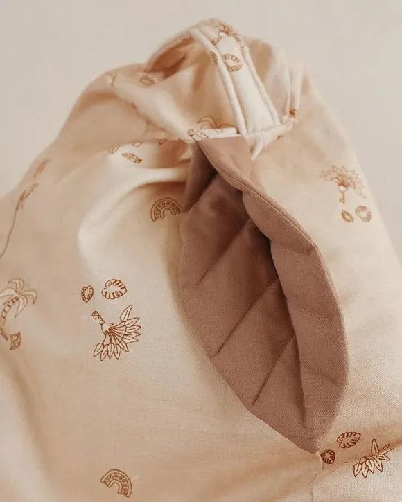 Sitzsack - Samt - Puderbeige - Birne