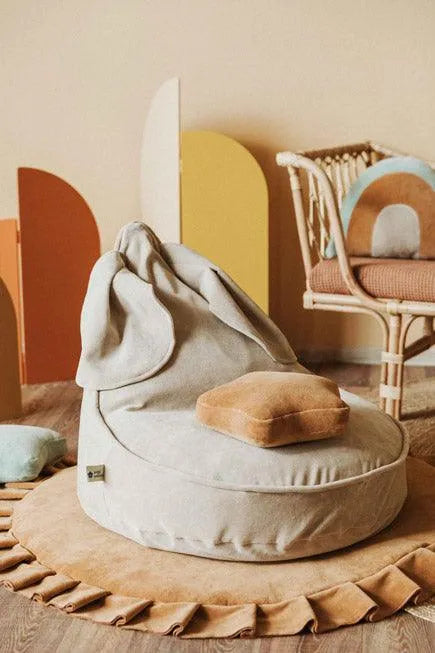 Sitzsack - Samt - Beige - Hase