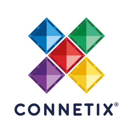 Connetix Logo mit bunten Magnetbausteinen, Kinder Concept Store, Spielsachen