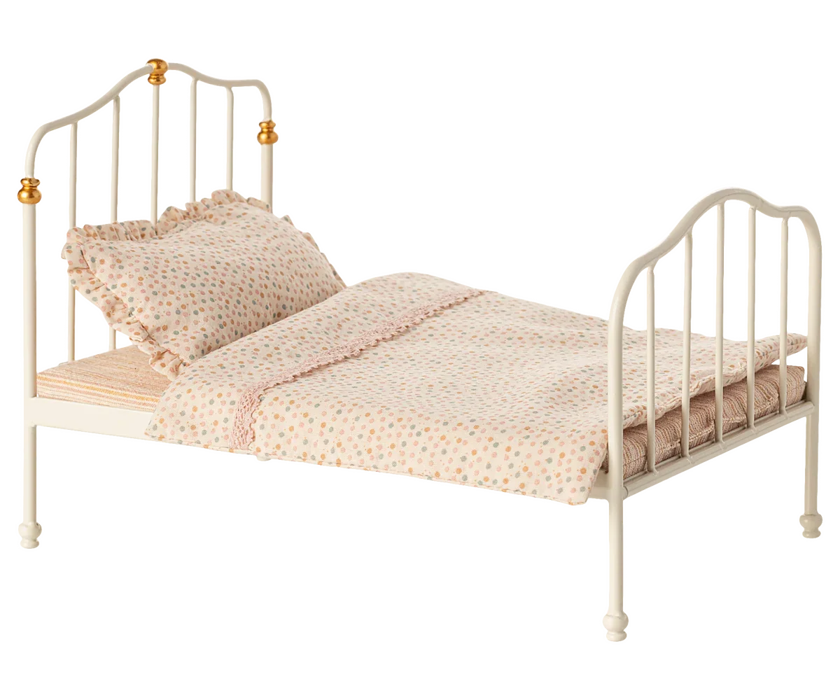 Maileg Vintage Bett, Maus – Cremefarben