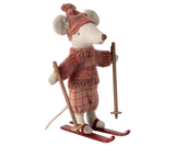 Maileg Wintermaus mit Skiset, Große Schwester – Rose