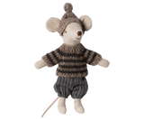 Maileg Wintermaus mit Skiset, Großer Bruder – Grau