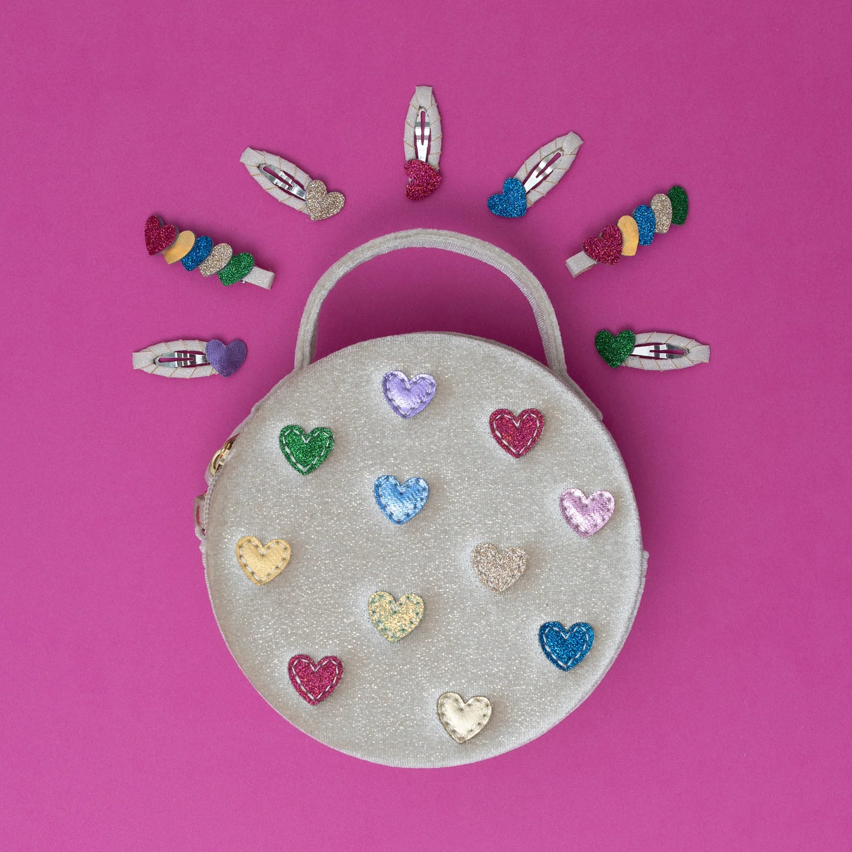 MIMI & LULA Jazzy Layered Heart Haarspangen