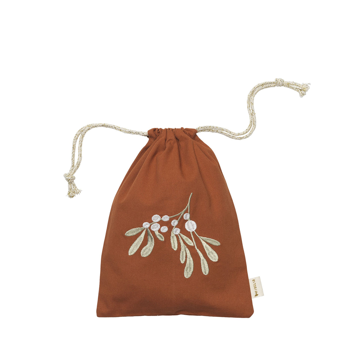 FABELAB Geschenke-Stoffbeutel Mistletoe embroidery