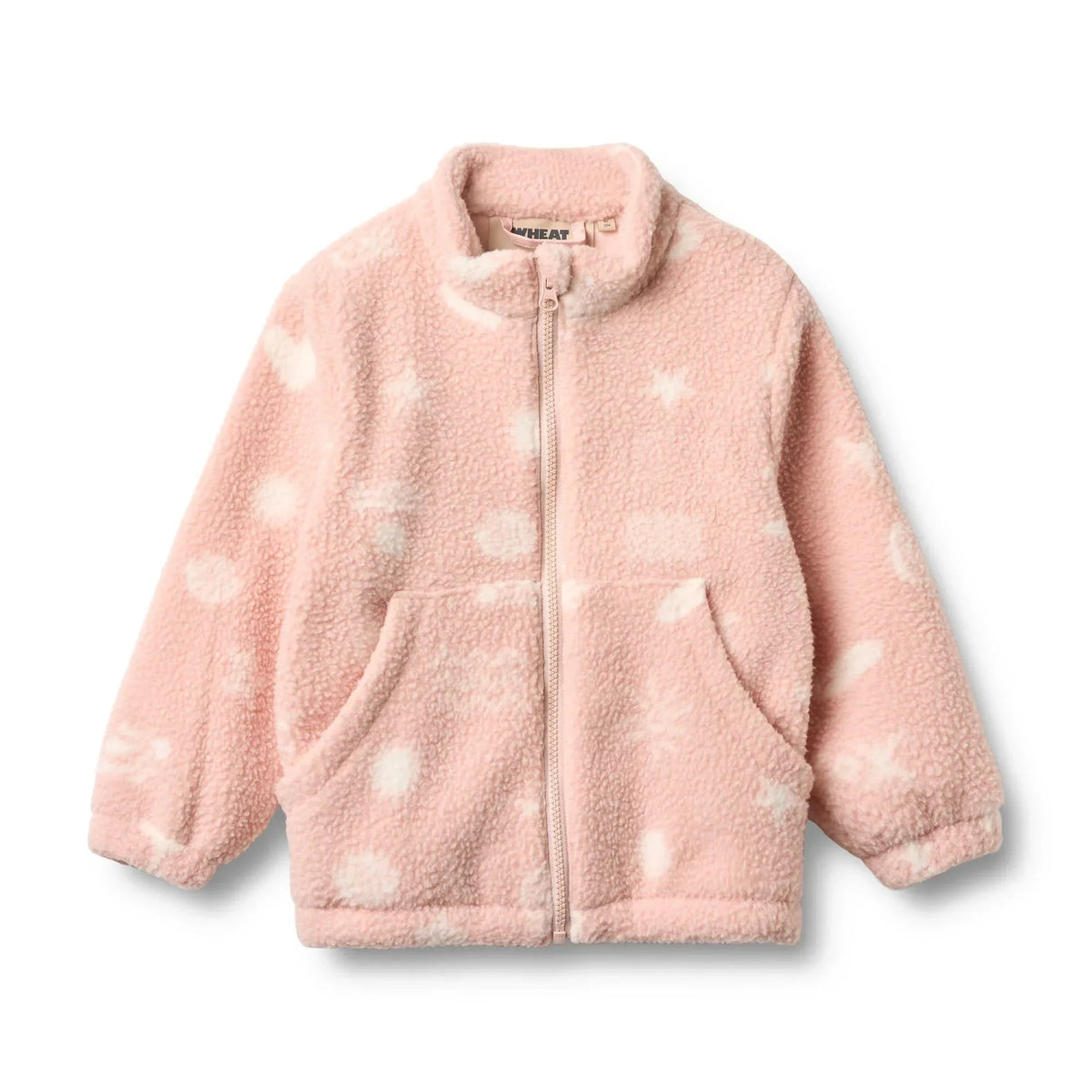 WHEAT Fleece-Jacke für Kinder Helge "Cameo rose jacquard"
