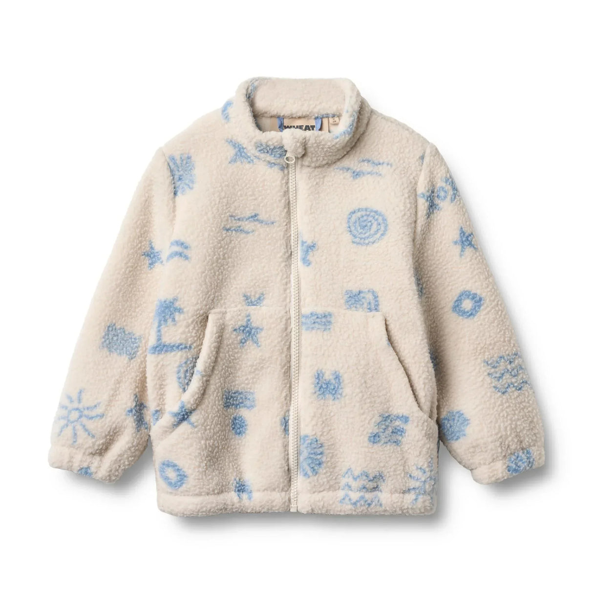WHEAT Fleece-Jacke für Kinder Helge "White onyx jacquard"