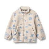WHEAT Fleece-Jacke für Kinder Helge "White onyx jacquard"