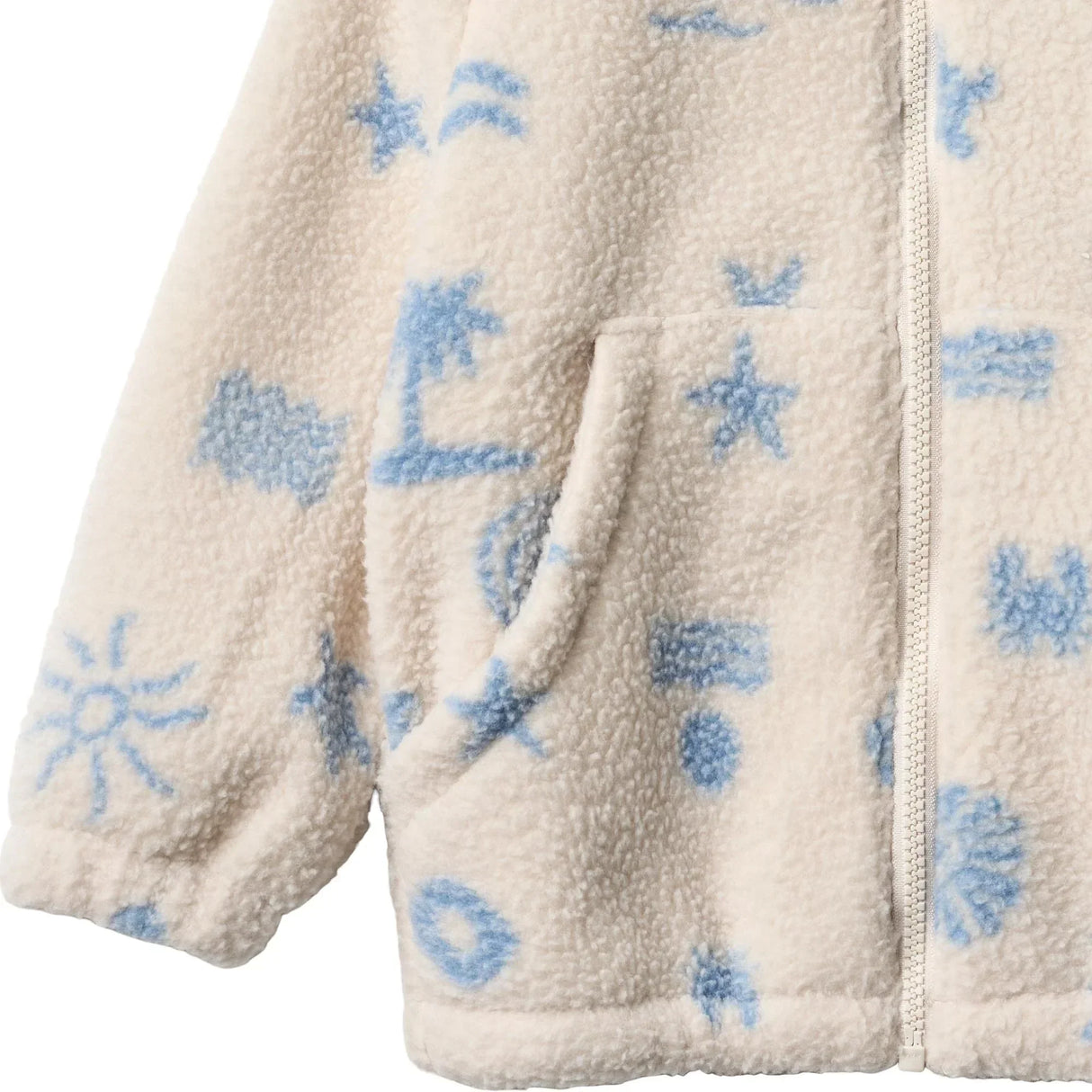 WHEAT Fleece-Jacke für Kinder Helge "White onyx jacquard"
