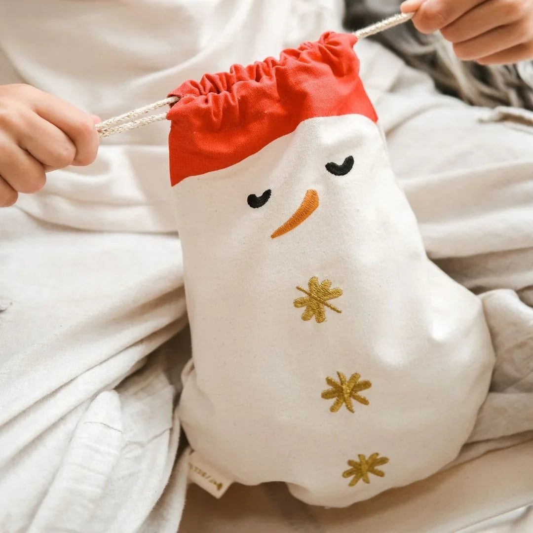 FABELAB Geschenke-Stoffbeutel – Snowman - Nook' d' Mel - Kinder Concept Store