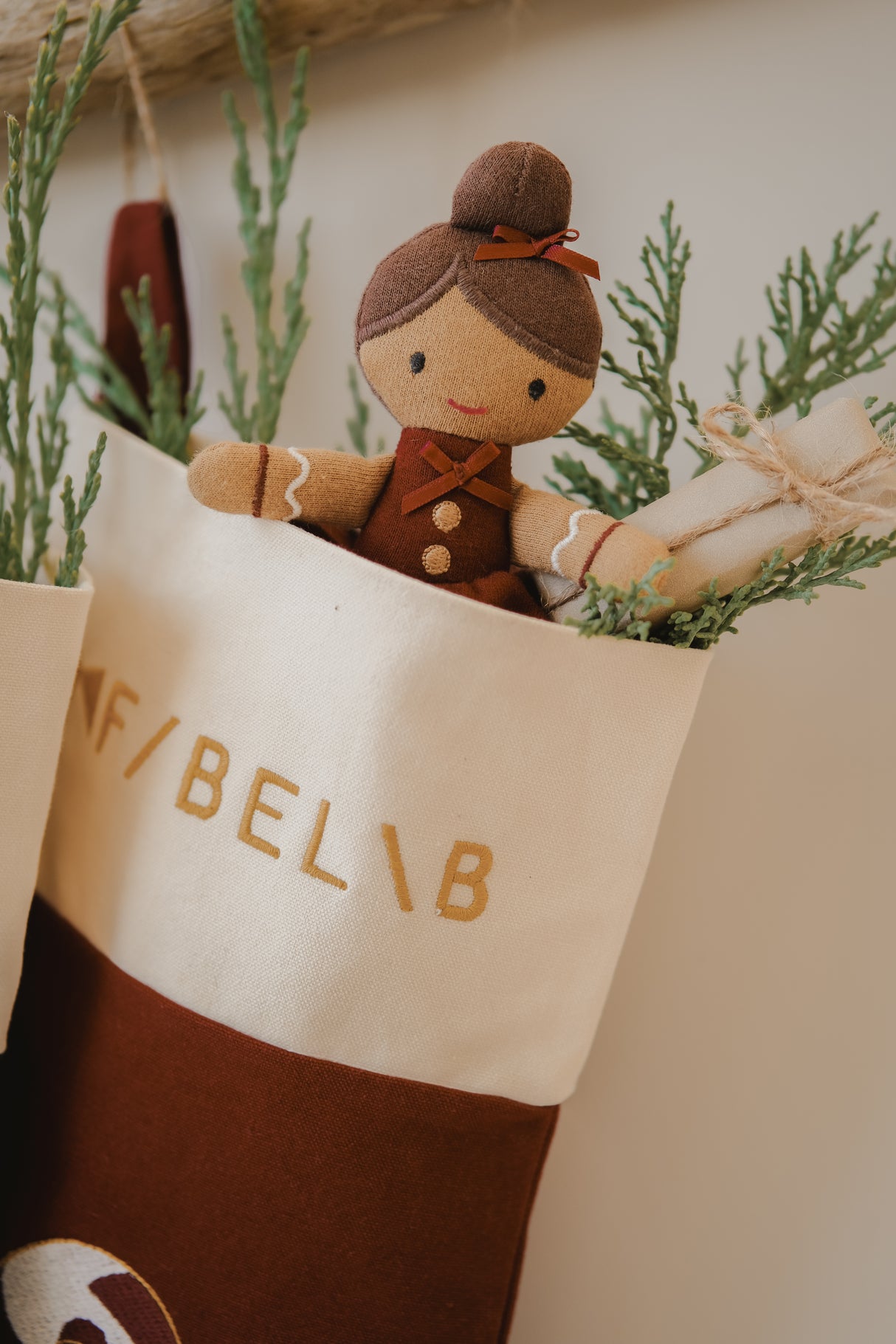 FABELAB Weihnachtsstrumpf Rot