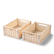 Zwei beige Aufbewahrungsboxen aus Kunststoff für Kinderzimmer, Nook' d' Mel Kinder Concept Store