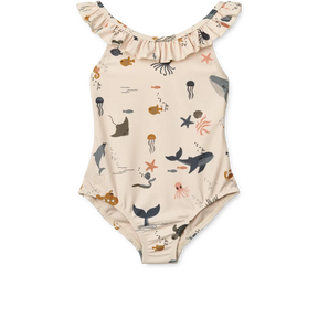 LIEWOOD Kallie Badeanzug mit Print und Rüschen - Nook' d' Mel - Kinder Concept Store