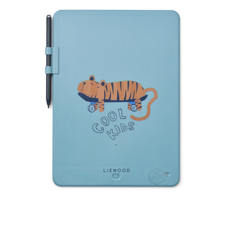 LIEWOOD Magische Zeichentafel Zora (Mini-Tablet, 10 Zoll) "Tiger / Beach blue"
