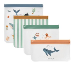 Mehrweg-Aufbewahrungsbeutel Clive 4-er Pack - Nook' d' Mel - Kinder Concept Store