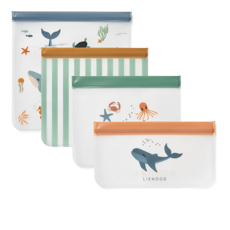 Mehrweg-Aufbewahrungsbeutel Clive 4-er Pack - Nook' d' Mel - Kinder Concept Store