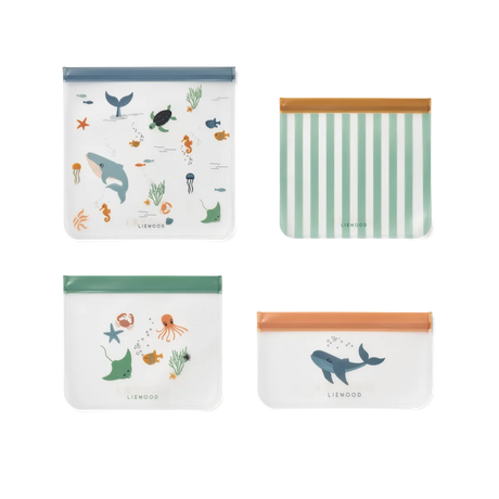Mehrweg-Aufbewahrungsbeutel Clive 4-er Pack - Nook' d' Mel - Kinder Concept Store