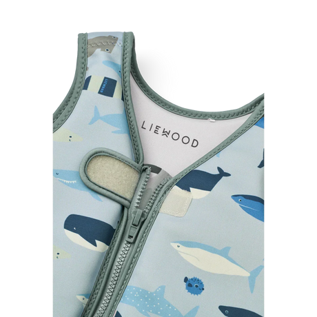 LIEWOOD Kinder Schwimmweste Dove "Shark / Dove blue"