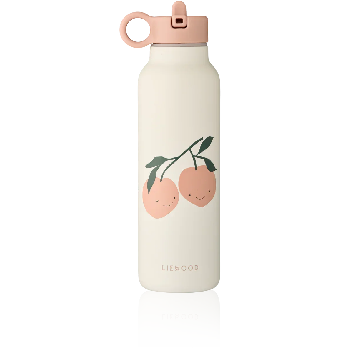LIEWOOD Falk Trinkflasche für Kinder – 350 ml aus Edelstahl "Peach me / Sea shell"