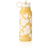 LIEWOOD Falk Trinkflasche für Kinder – 350 ml aus Edelstahl "Flower / Lemon yellow"