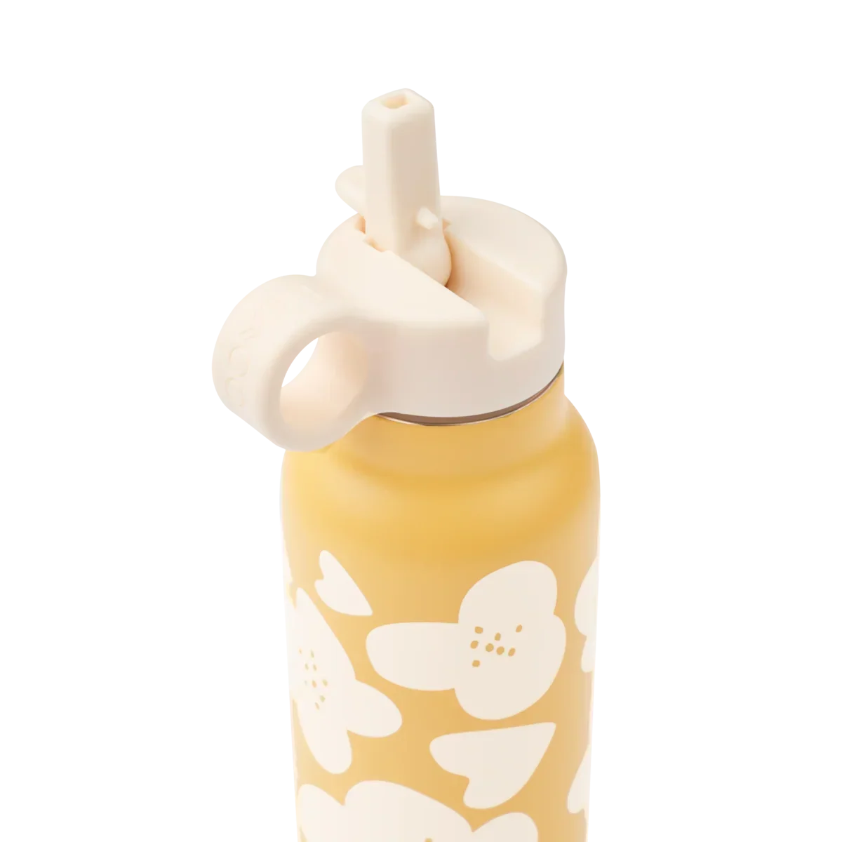 LIEWOOD Falk Trinkflasche für Kinder – 350 ml aus Edelstahl "Flower / Lemon yellow"