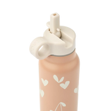 LIEWOOD Falk Trinkflasche für Kinder – 350 ml aus Edelstahl "Sweethearts / Pale tuscany"