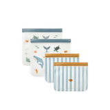 LIEWOOD Lebensmittelbeutel (4er-Pack) Rebus "Sea creature / Sandy"