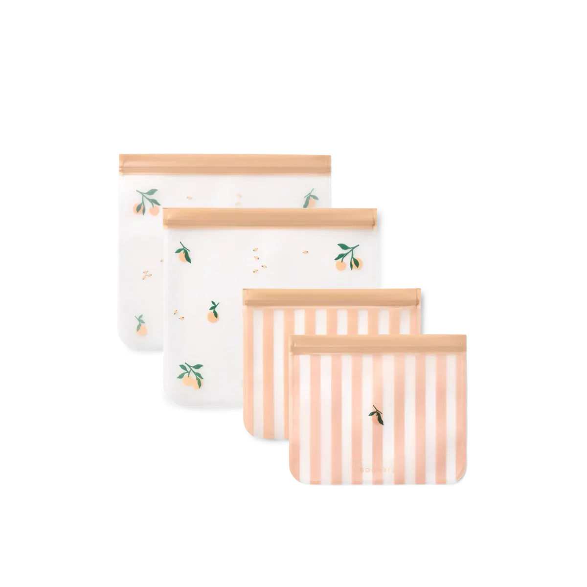 LIEWOOD Lebensmittelbeutel (4er-Pack) Rebus "Peach / Sea shell"