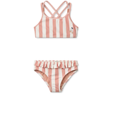 LIEWOOD Belle Kinder-Bikini mit Streifen "Coral blush / creme de la creme stripe"