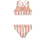LIEWOOD Belle Kinder-Bikini mit Streifen "Coral blush / creme de la creme stripe"