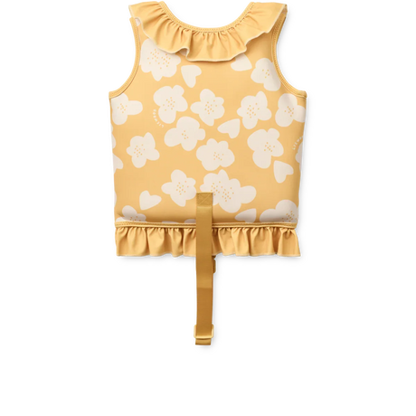 LIEWOOD Kinder Schwimmweste mit Rüschen Dove "Flower / Lemon yellow"