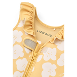 LIEWOOD Kinder Schwimmweste mit Rüschen Dove "Flower / Lemon yellow"