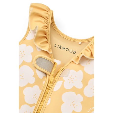 LIEWOOD Kinder Schwimmweste mit Rüschen Dove "Flower / Lemon yellow"