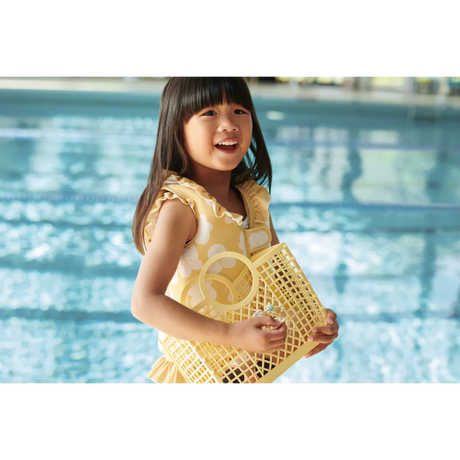 LIEWOOD Kinder Schwimmweste mit Rüschen Dove "Flower / Lemon yellow"