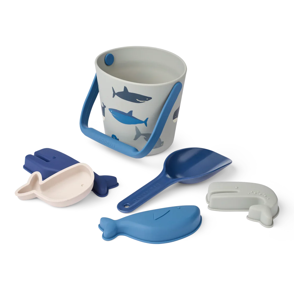 LIEWOOD Sandspielzeug Set Gilma "Hai Dove Blue"