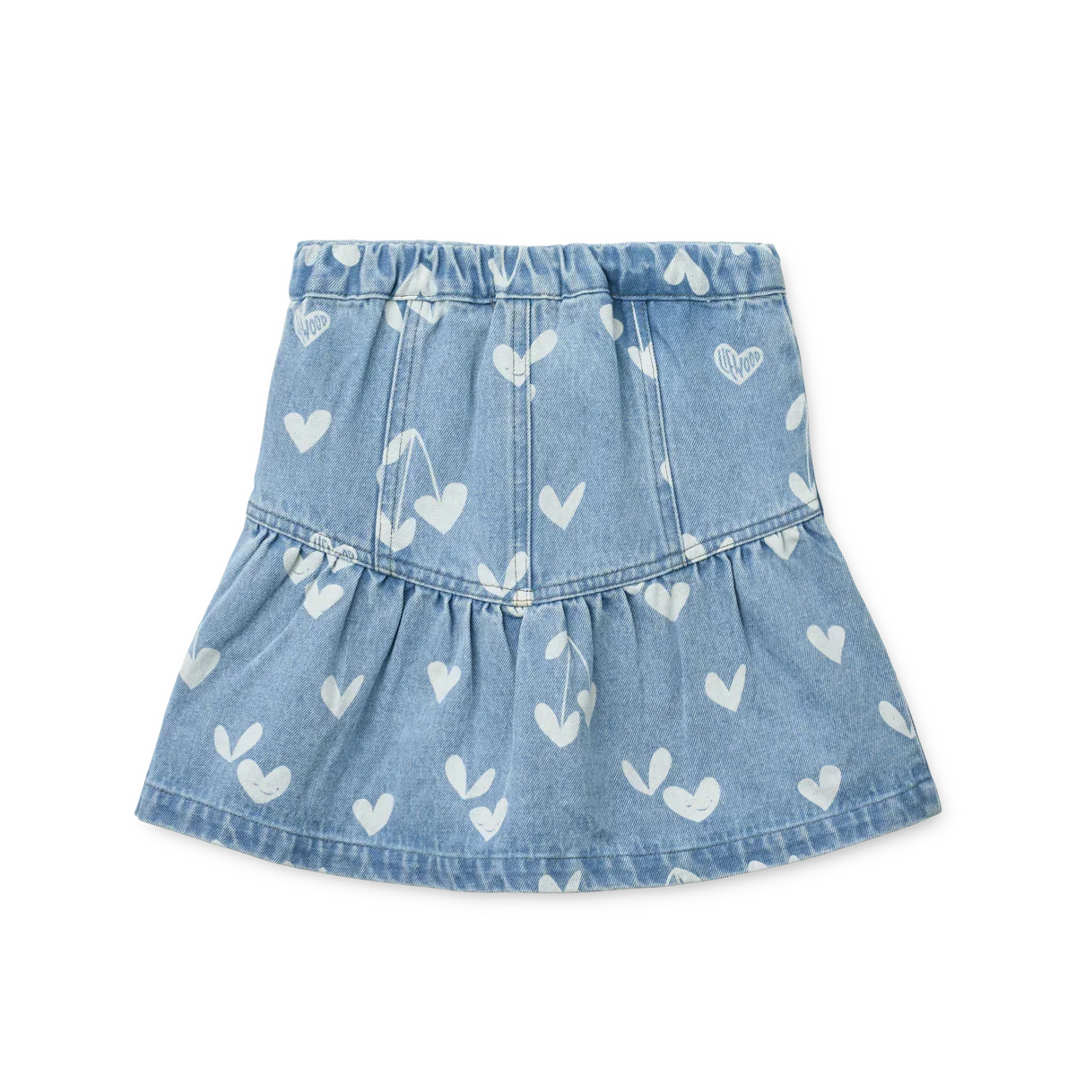 LIEWOOD Kinder Jeansrock mit Rüschen Dayla "Sweethearts / light blue denim"