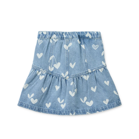 LIEWOOD Kinder Jeansrock mit Rüschen Dayla "Sweethearts / light blue denim"