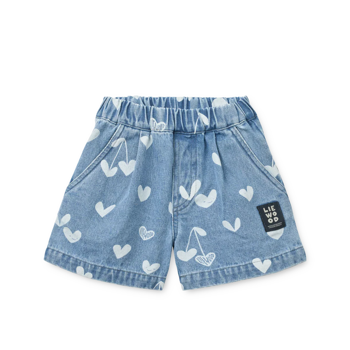 LIEWOOD Kinder Jeansshorts Borrisa "Sweethearts / light blue denim"