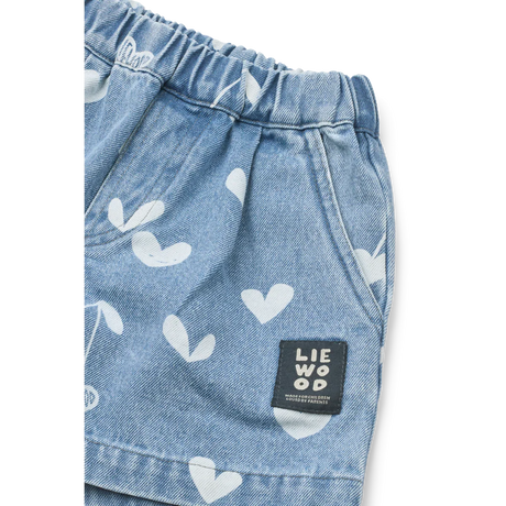 LIEWOOD Kinder Jeansshorts Borrisa "Sweethearts / light blue denim"