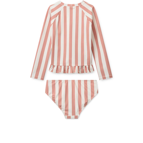 LIEWOOD Kinder Langarm Badeanzug Dagny "Coral blush / creme de la creme stripe"