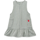 LIEWOOD Angelica Denim-Kleid mit Print und Rüschen "Classic navy / Creme de la creme"