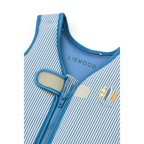 LIEWOOD Kinder Schwimmweste Dove Seersucker "Y/D stripe Riverside / Creme de la creme"