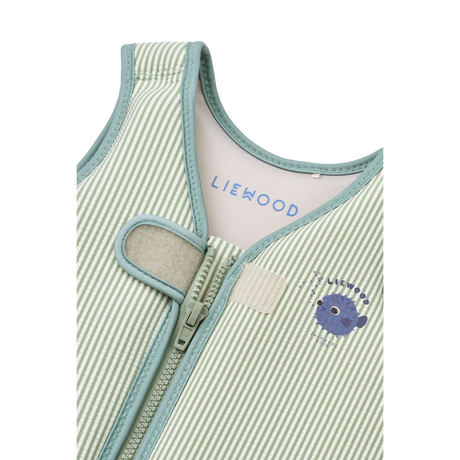 LIEWOOD Kinder Schwimmweste Dove Seersucker "Peppermint / Sandy"